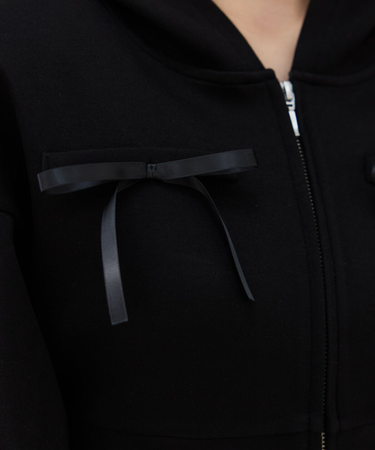 REDYAZEL「ダンボールリボンハーフスリーブショートフーディー」|パーカー|