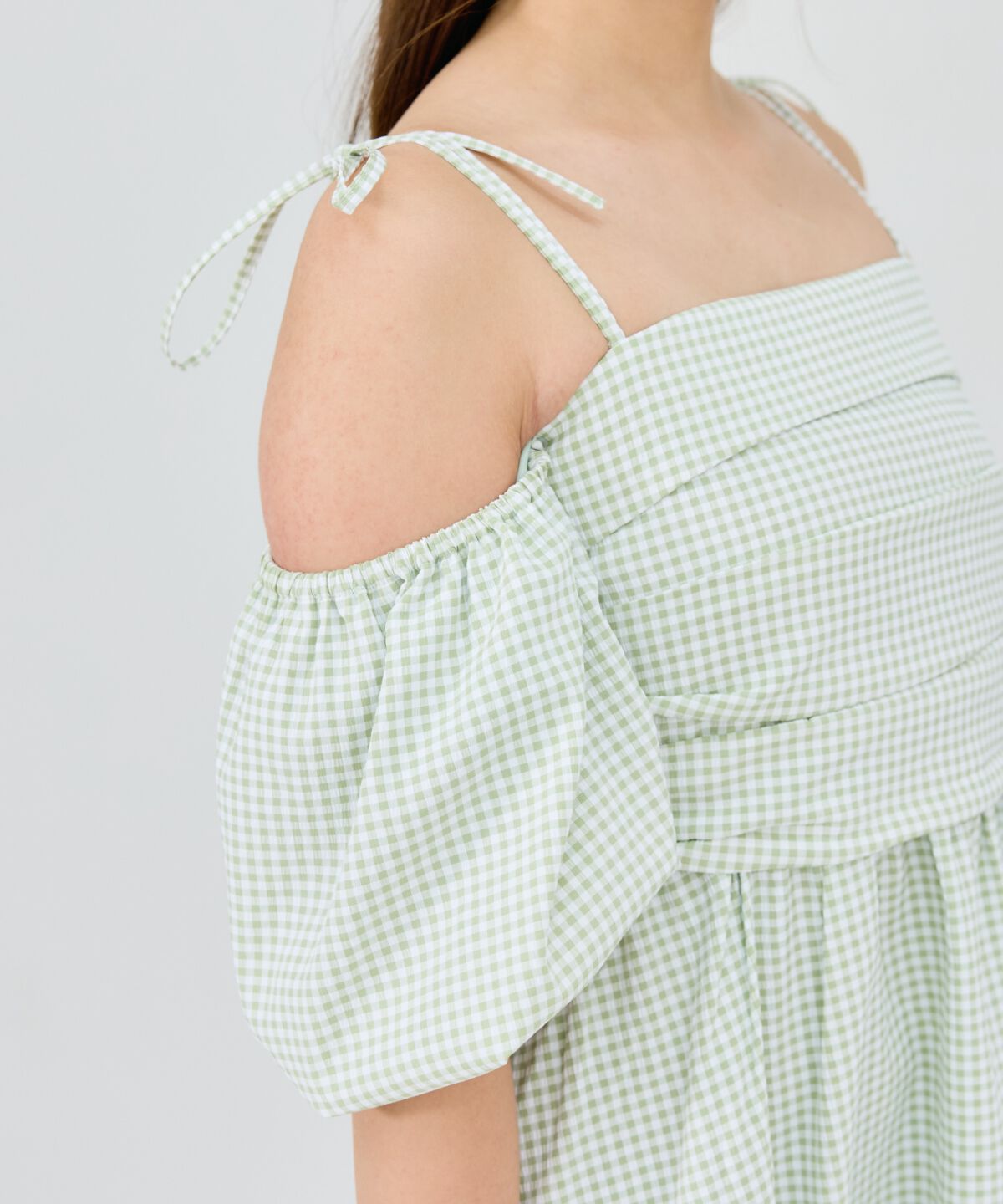 REDYAZEL「リボンショルダーオフショルロングワンピース」|ワンピース|