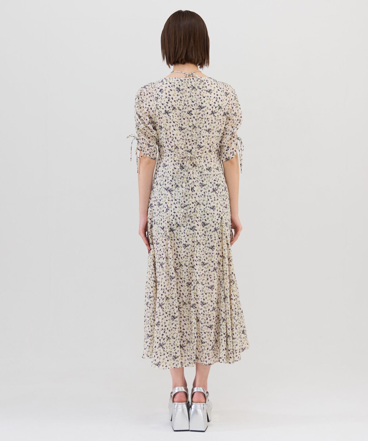 REDYAZEL「フラワープリントシャーリングワンピース」|ワンピース|