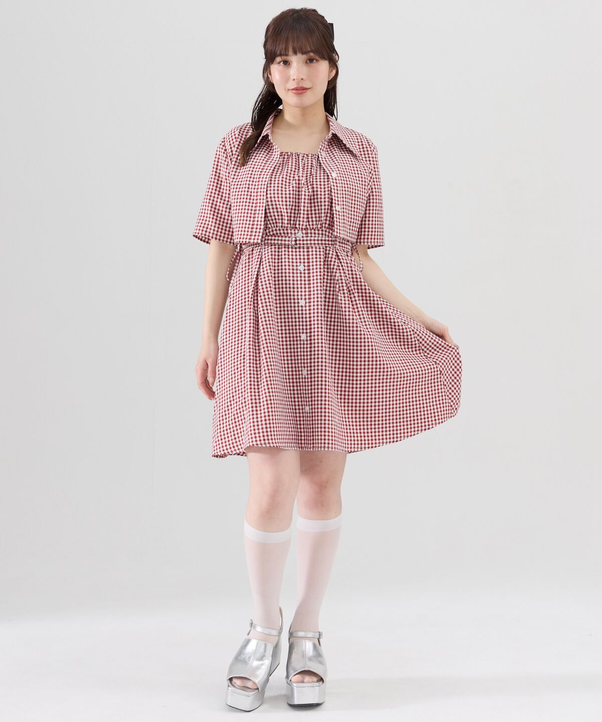 REDYAZEL「半袖シャツ＆キャミワンピースセット」|ワンピース|