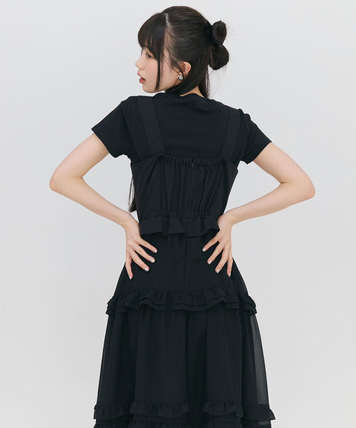 REDYAZEL「ビスチェ&times;メニーフリルティアードワンピース」|ワンピース|