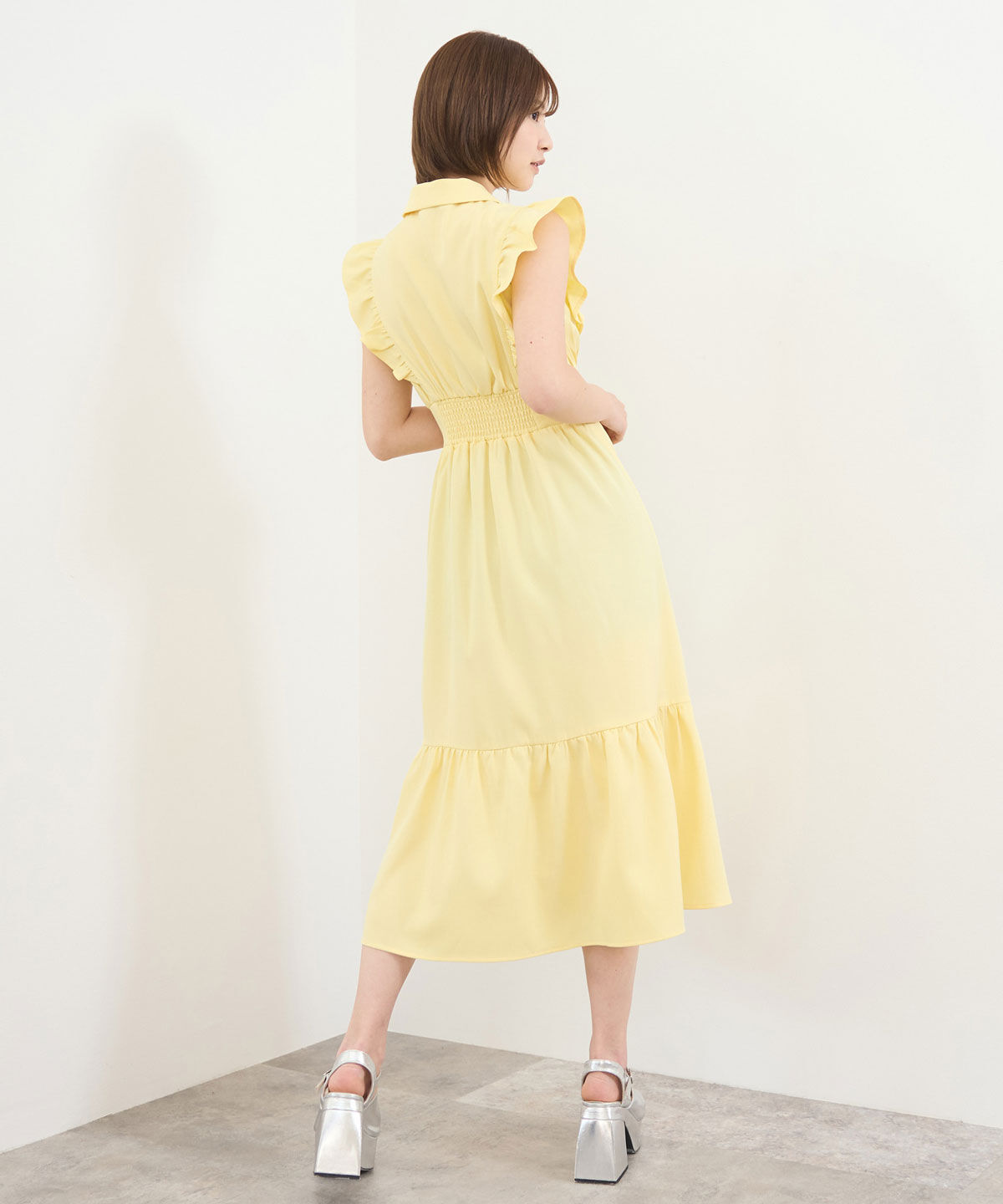 REDYAZEL「フロントZIPティアードワンピース」|ワンピース|