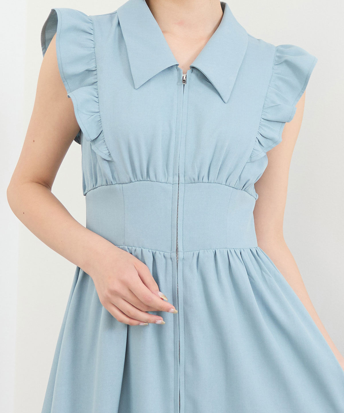 REDYAZEL「フロントZIPティアードワンピース」|ワンピース|