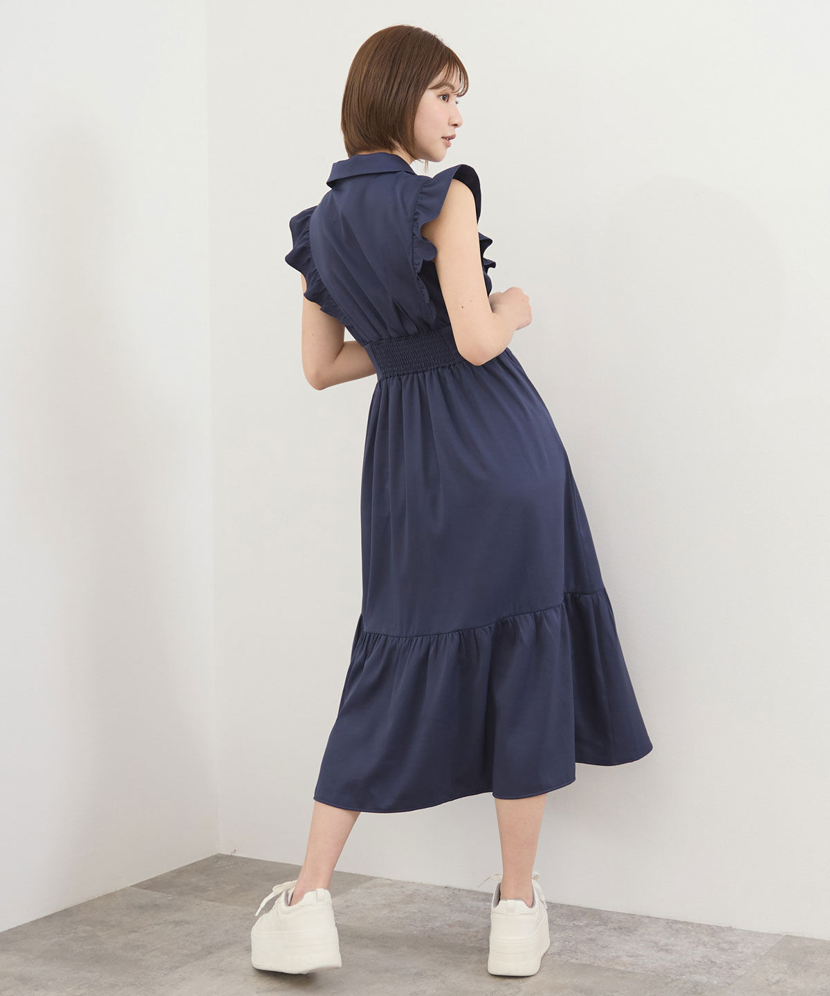 REDYAZEL「フロントZIPティアードワンピース」|ワンピース|