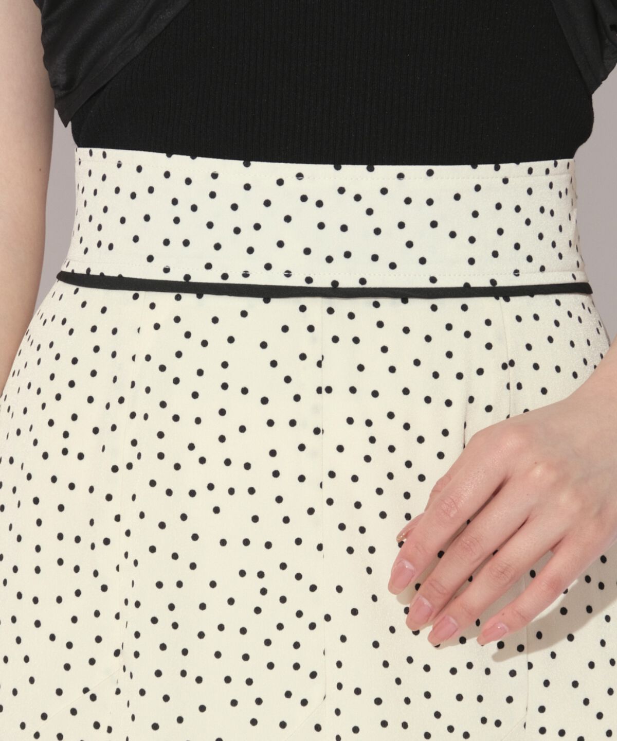 WILLSELECTION「バックスピンドルドットフレアスカート」|フレア|