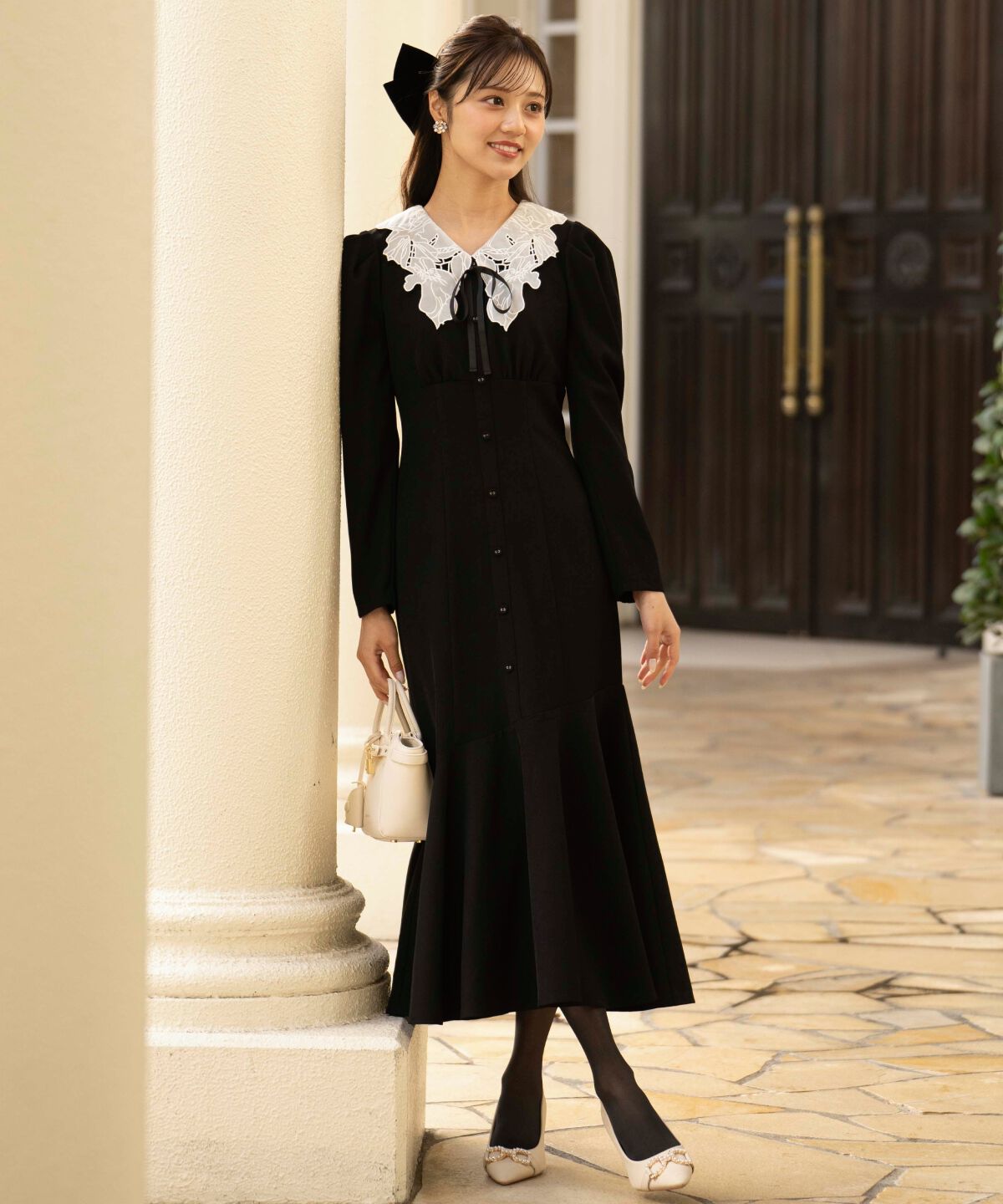 WILLSELECTION「レースカラーマーメイドワンピース」|ワンピース|