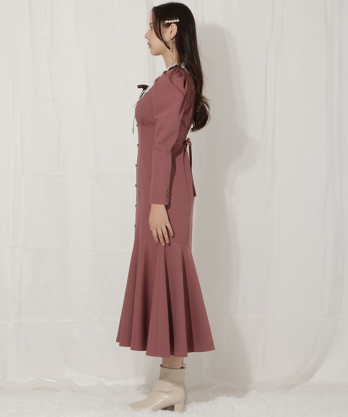 WILLSELECTION「レースカラーマーメイドワンピース」|ワンピース|