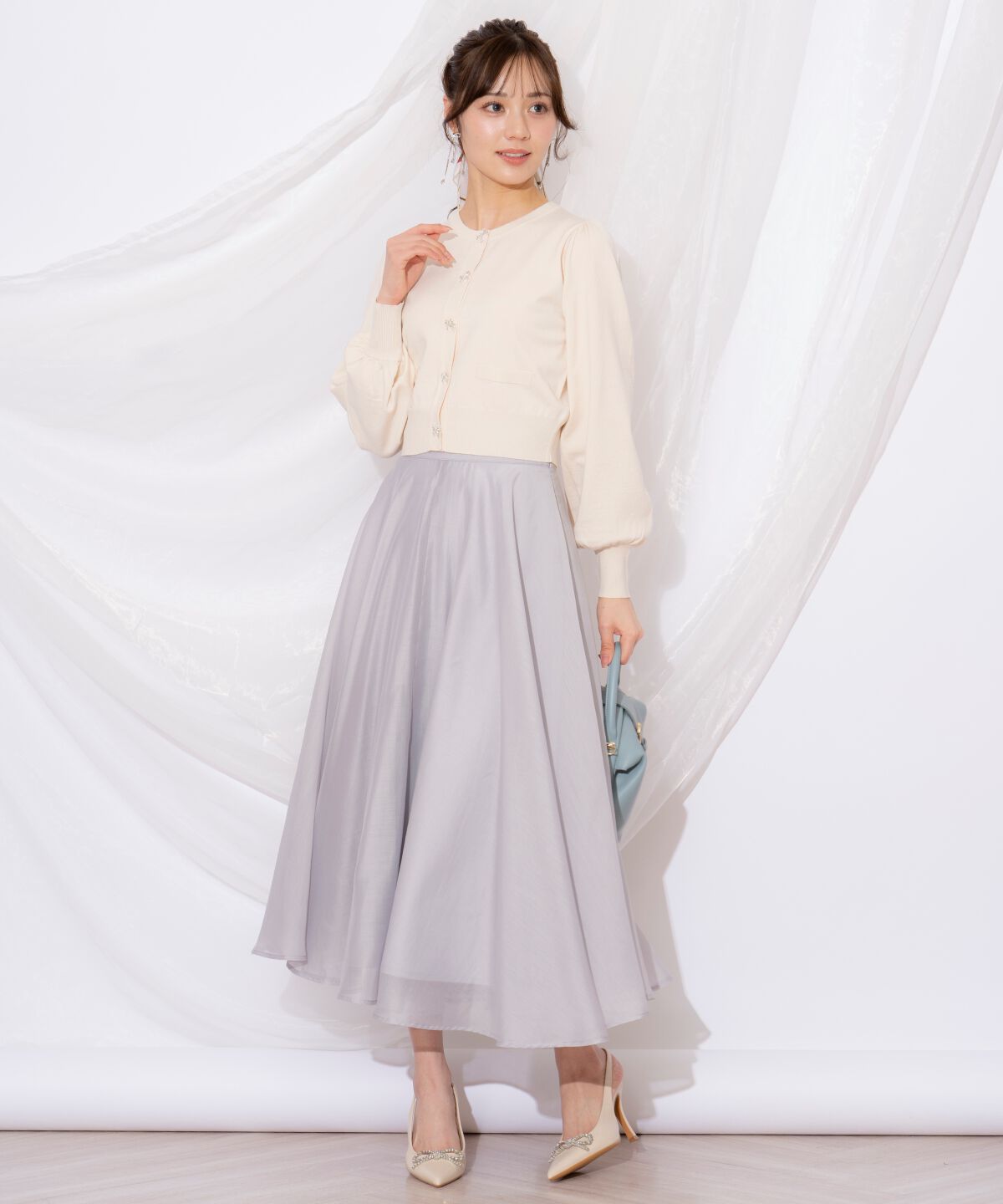 WILLSELECTION「オーガンジーフレアスカート」|フレア|
