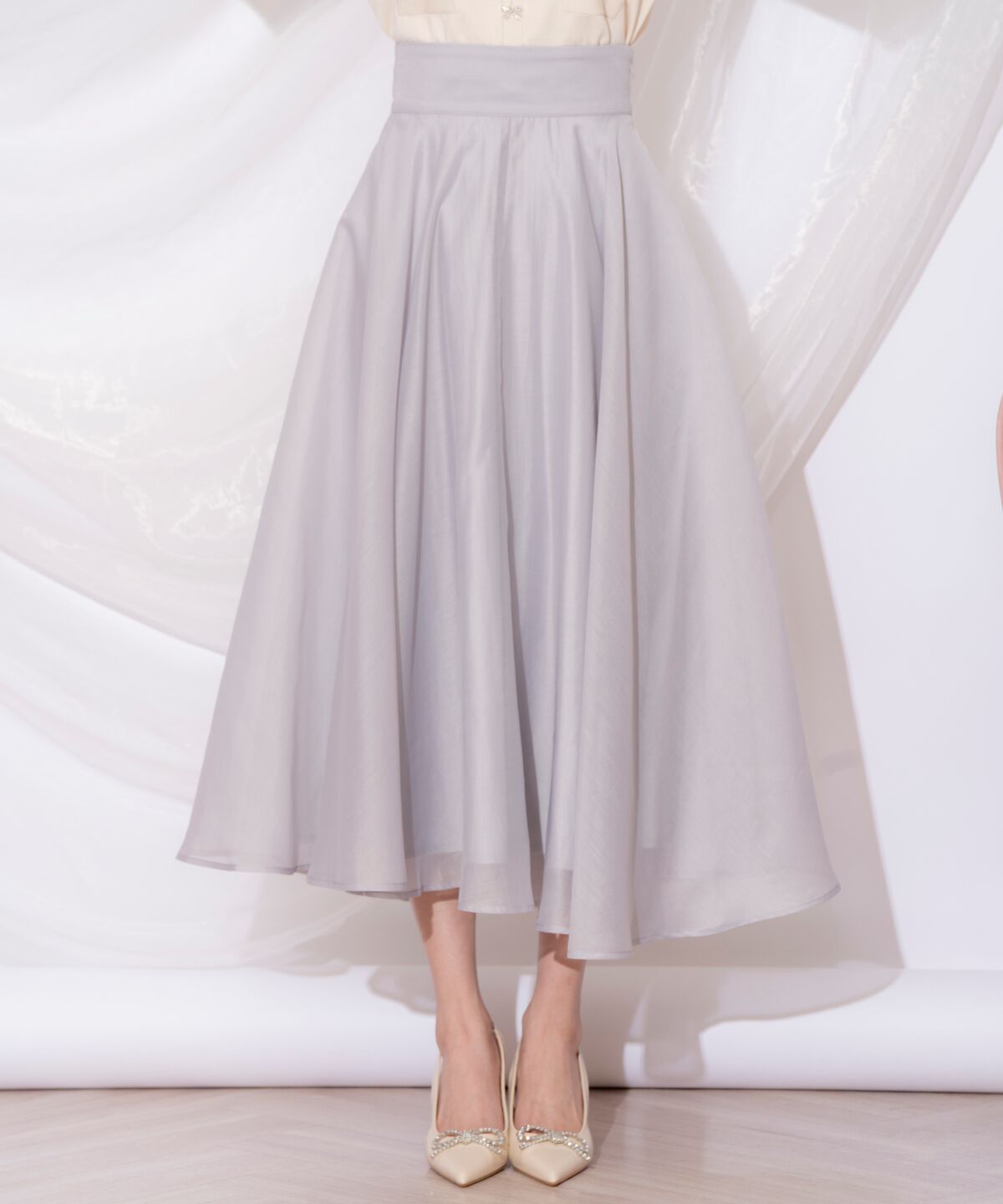 WILLSELECTION「オーガンジーフレアスカート」|フレア|