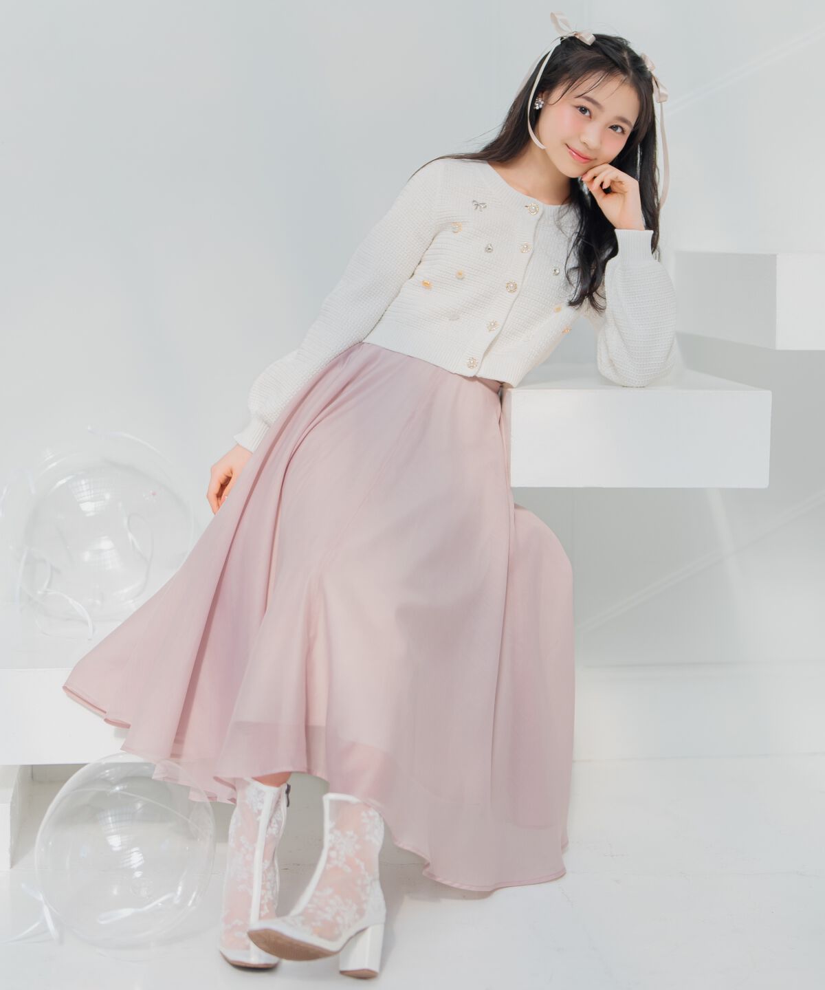 WILLSELECTION「オーガンジーフレアスカート」|フレア|