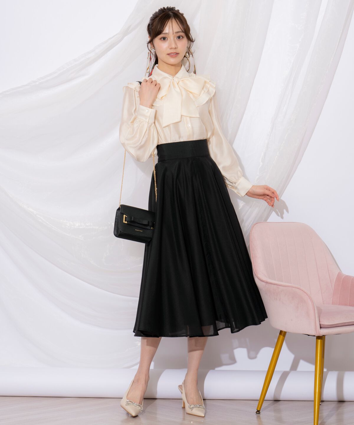 WILLSELECTION「オーガンジーフレアスカート」|フレア|