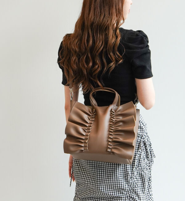 Jewelna Rose「JEWELNA by Jewelna Rose フリルトートバッグ 11833」|ショルダー・メッセンジャー|