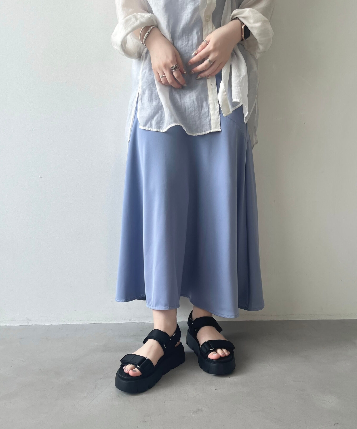 ORiental TRaffic「【アウトレット価格】厚底ナイロンベルトスポーツサンダル/OT3212 サンダル 厚底 スポサン 人気」|サンダル|