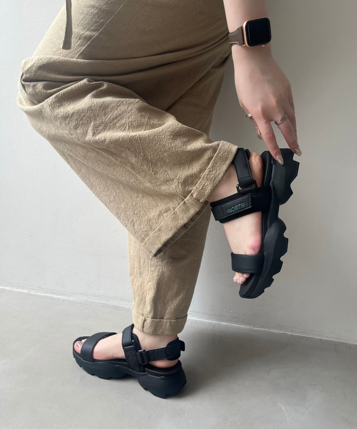 ORiental TRaffic「【アウトレット価格】スニーカーソールスポーツサンダル/OT3210 スポサン サンダル 人気」|サンダル|