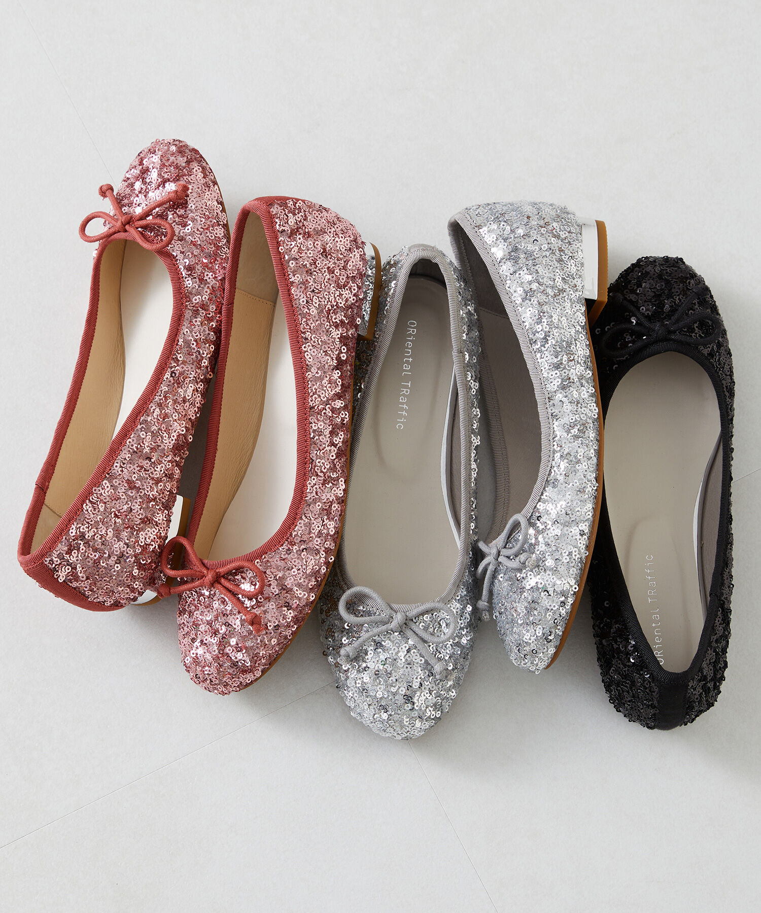 ORiental TRaffic「スパンコールバレエシューズ/41122」|パンプス|BLACK