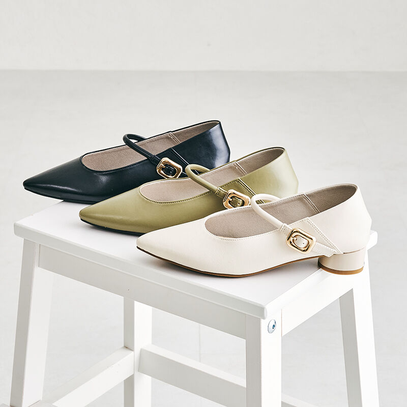 WA Oriental TRaffic「ポインテッドトゥストラップバブーシュ/42110 パンプス 人気 トレンド 売れてる」|パンプス|GREEN