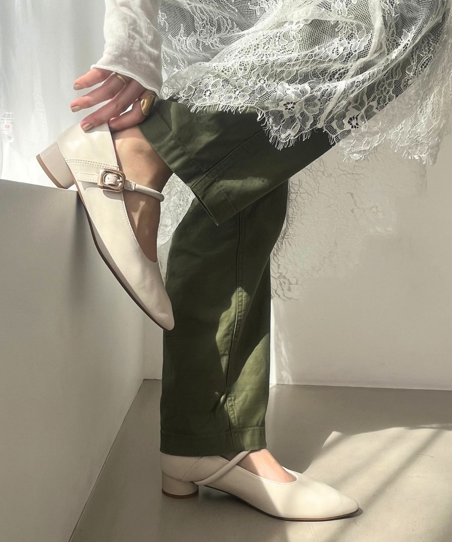 WA Oriental TRaffic「ポインテッドトゥストラップバブーシュ/42110 パンプス 人気 トレンド 売れてる」|パンプス|