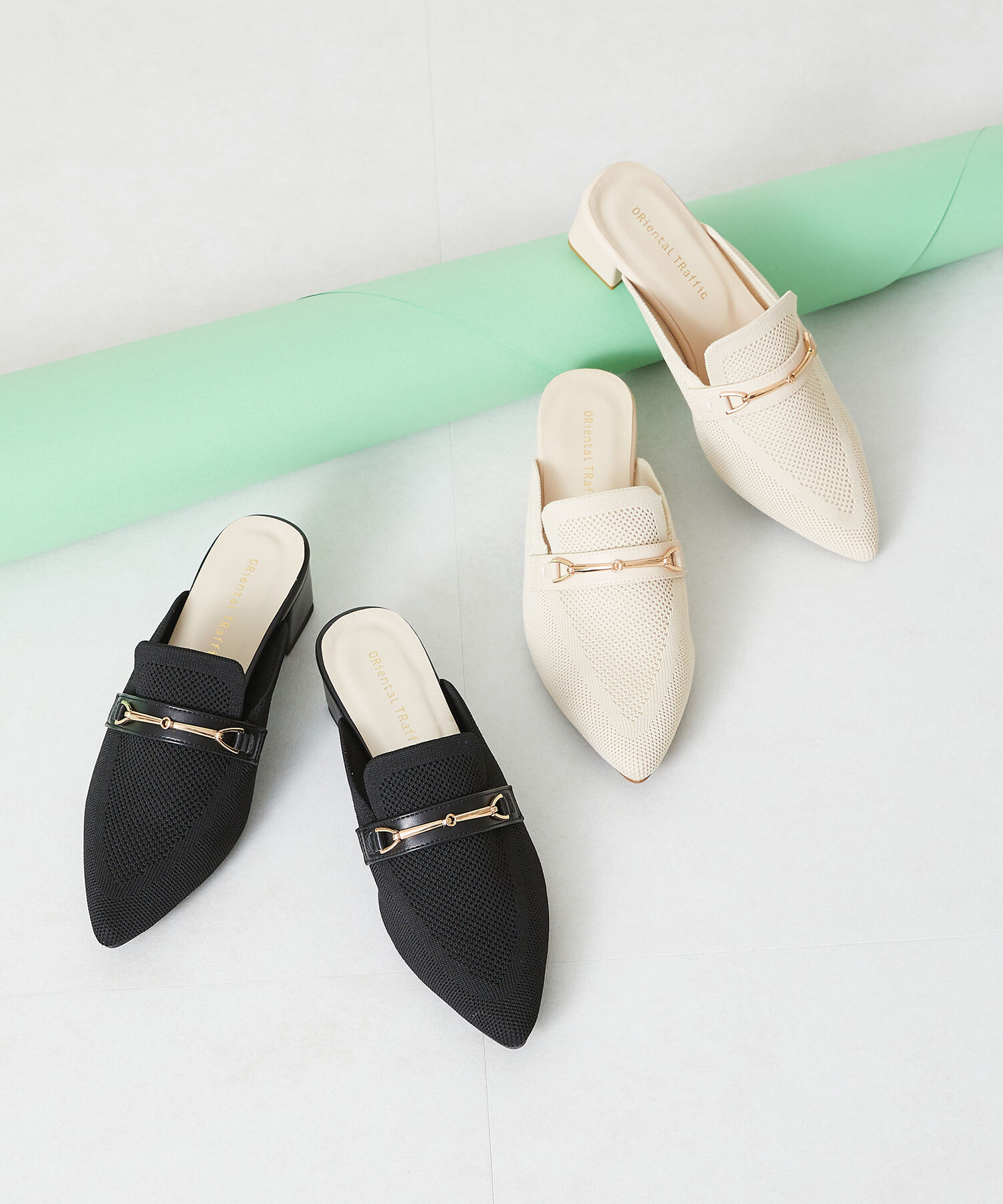 ORiental TRaffic「ローファーデザインニットミュール/45102」|パンプス|