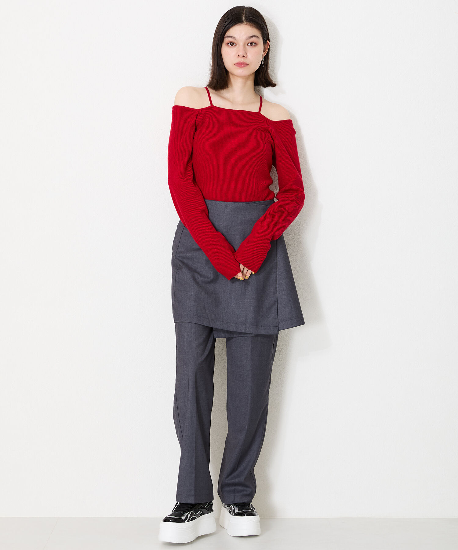 ORiental TRaffic「【トレンド】メタリックラインボリュームソールスニーカー/OT3740 厚底 スニーカー」|スニーカー|