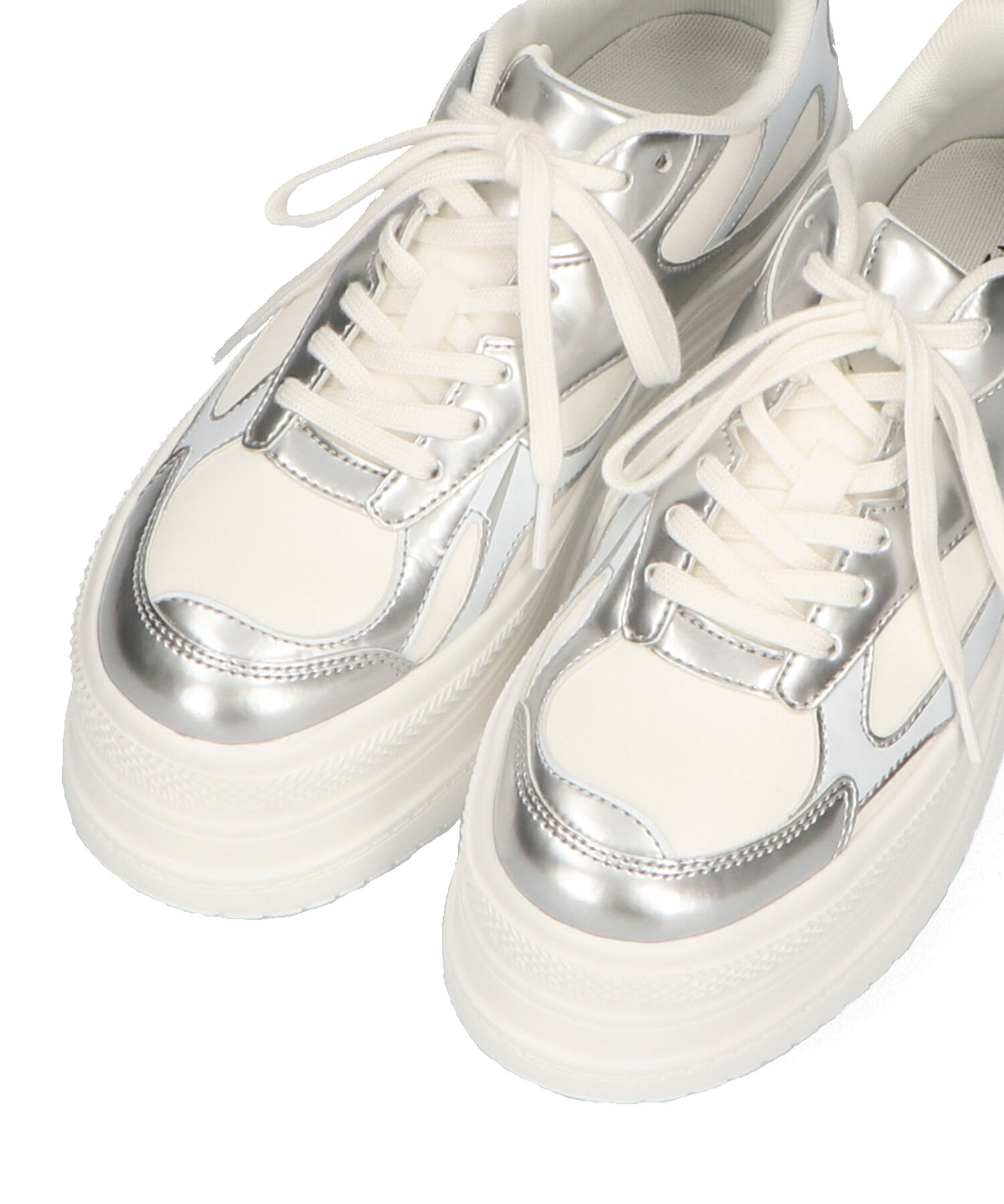 ORiental TRaffic「【トレンド】メタリックラインボリュームソールスニーカー/OT3740 厚底 スニーカー」|スニーカー|