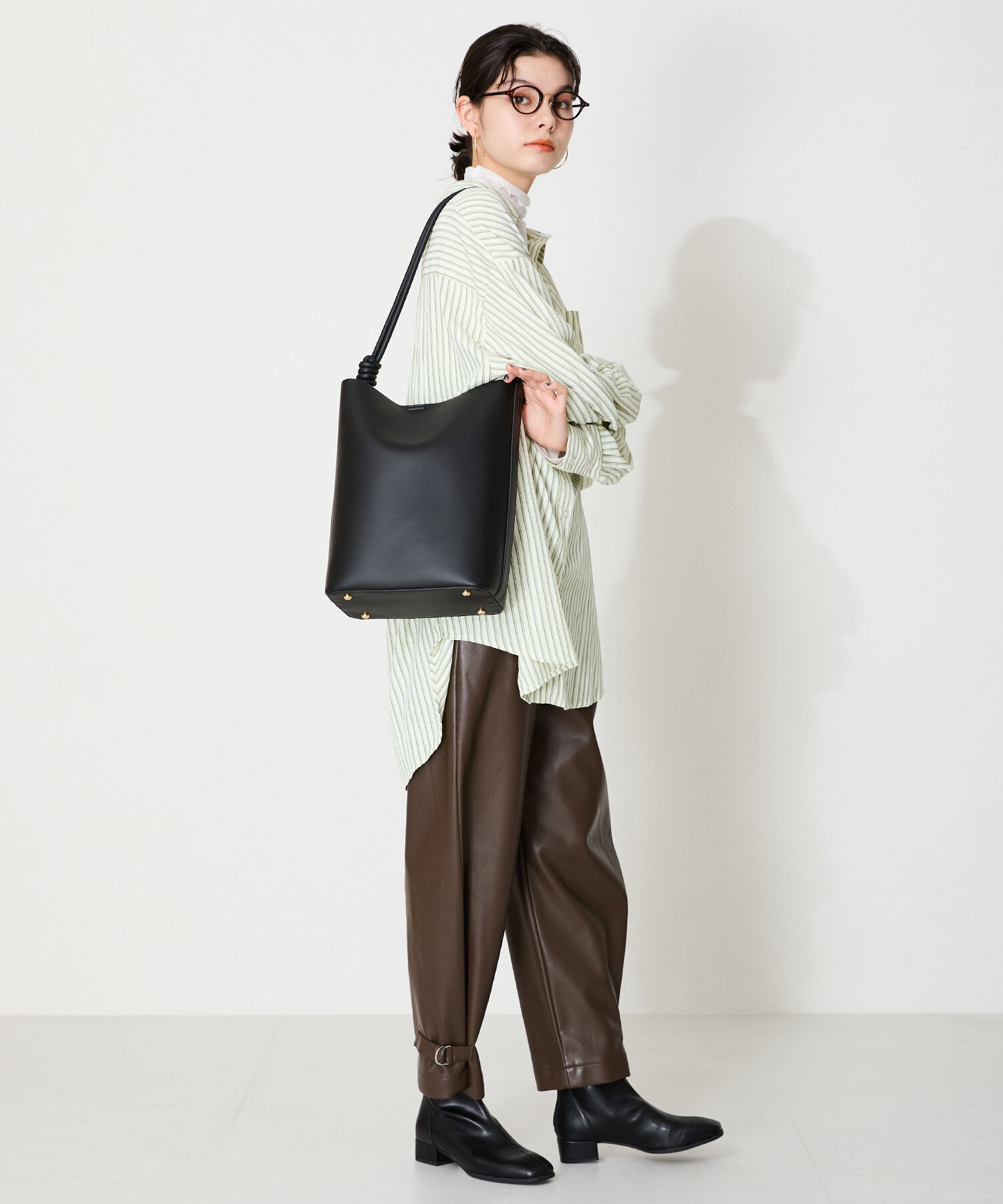 WA Oriental TRaffic「●2024秋冬新作●バックジップスクエアトゥストレッチブーツ/42403」|ショートブーツ|