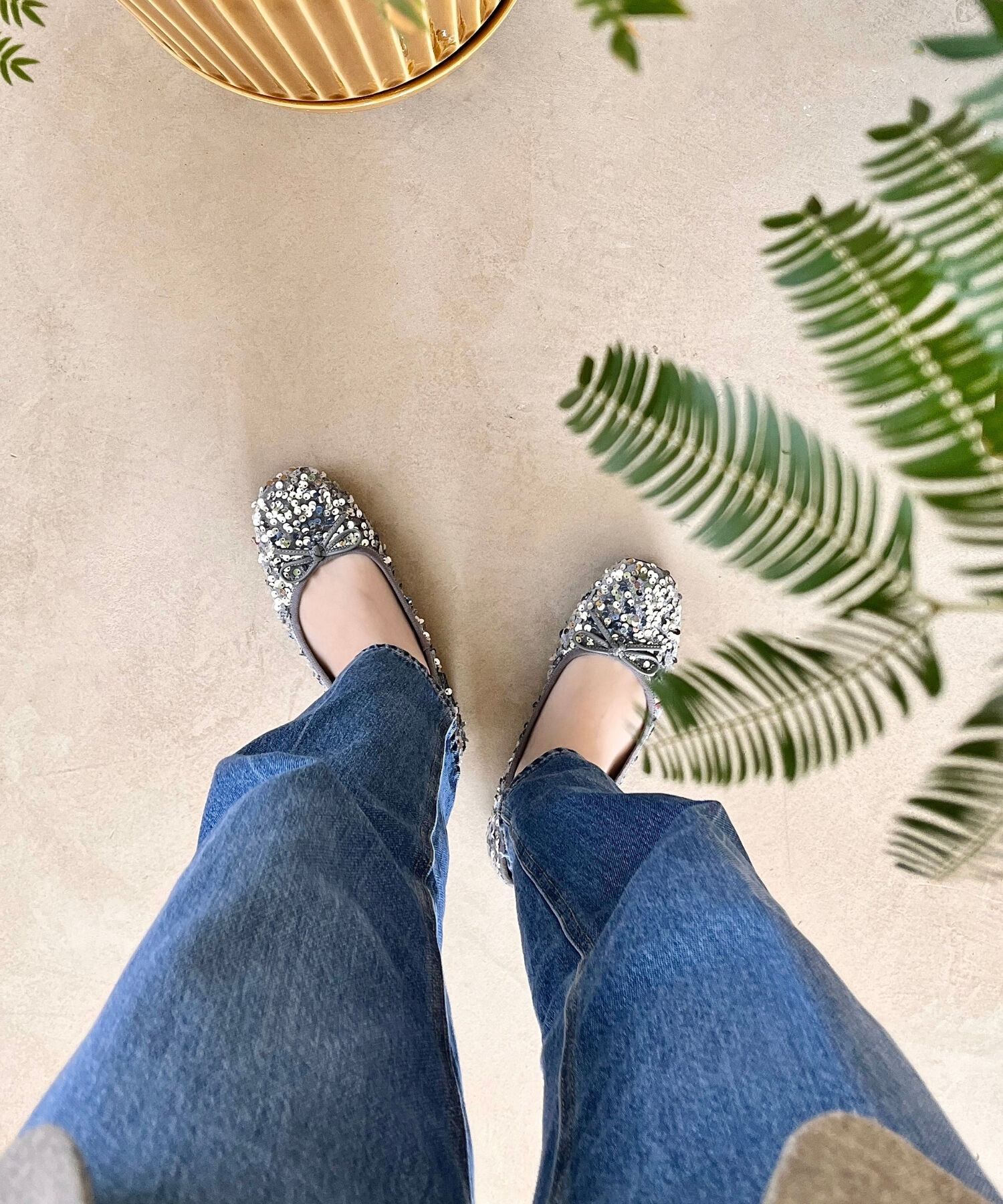 ORiental TRaffic「【跳べるパンプス/シリーズ累計１５０万足突破】スパンコール スクエアトゥ バレエシューズ R-3216」|パンプス|