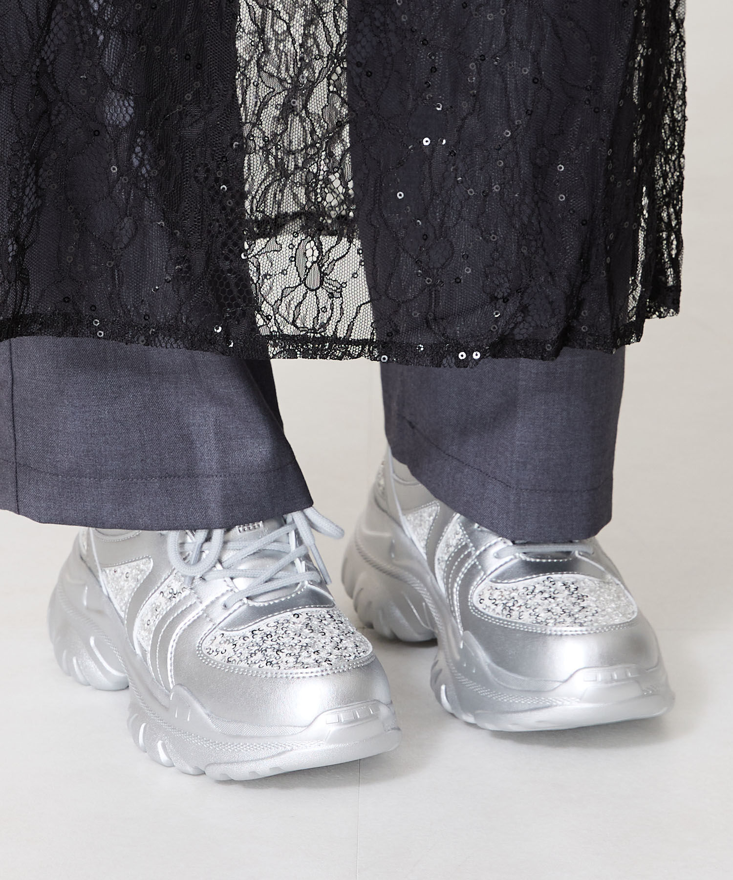 ORiental TRaffic「スパンコール 厚底 スニーカー /OT3752 クッション」|スニーカー|