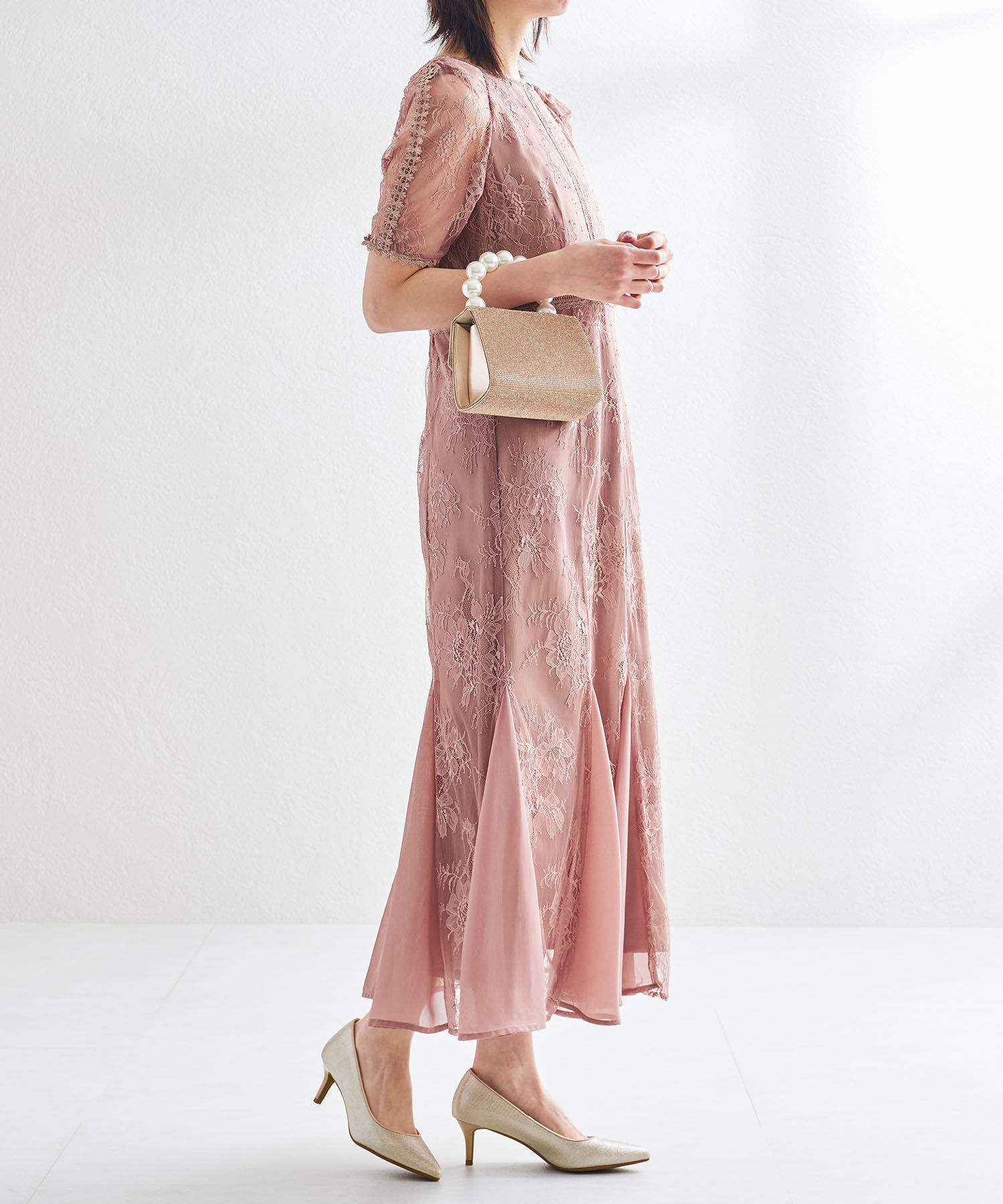 ORiental TRaffic「【オケージョン】 ポインテッドトゥ ラメ ヒール パンプス /MOR112 結婚式 パーティー 二次会」|パンプス|