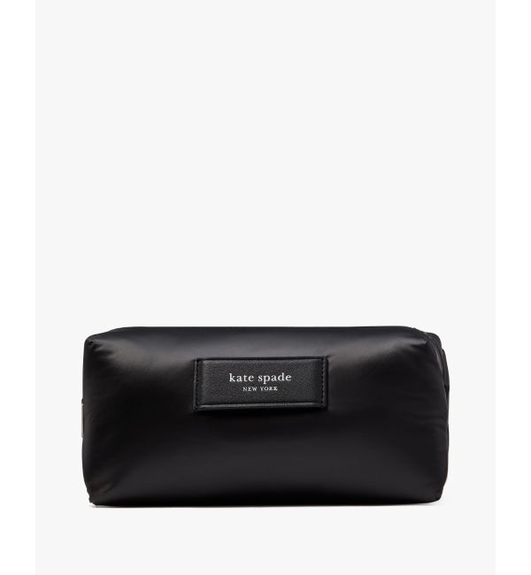 kate spade new york「パフド コスメティック ケース」|ポーチ|BLACK