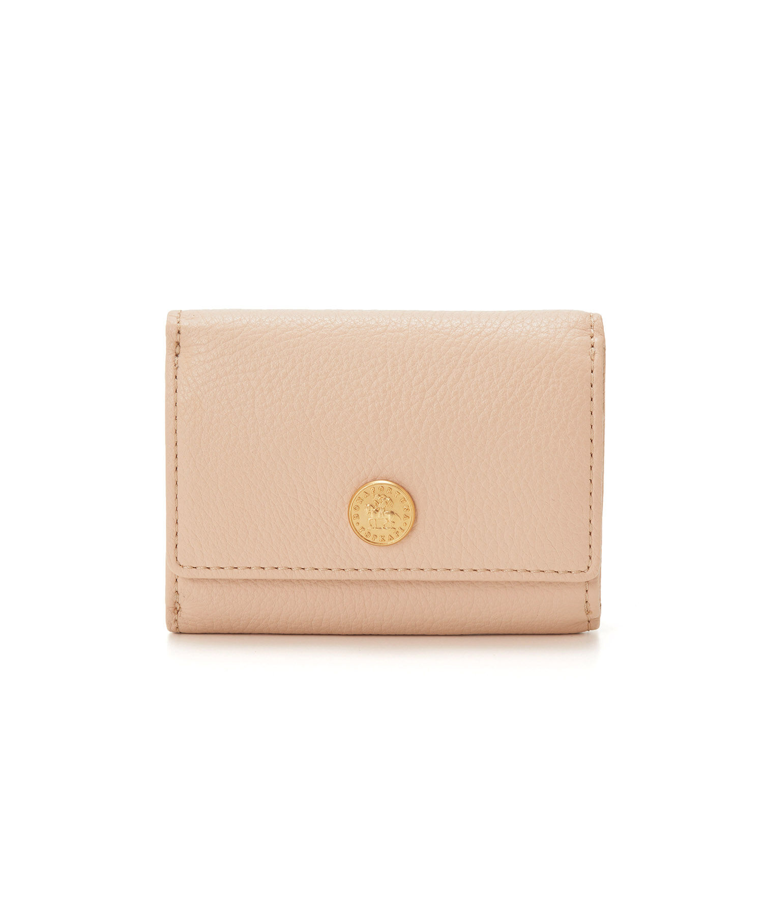 TOPKAPI 「【TOPKAPI】 イタリアンシュリンクレザー 三つ折り 財布 fortuna フォルトゥナ」|財布|ピンクベージュ