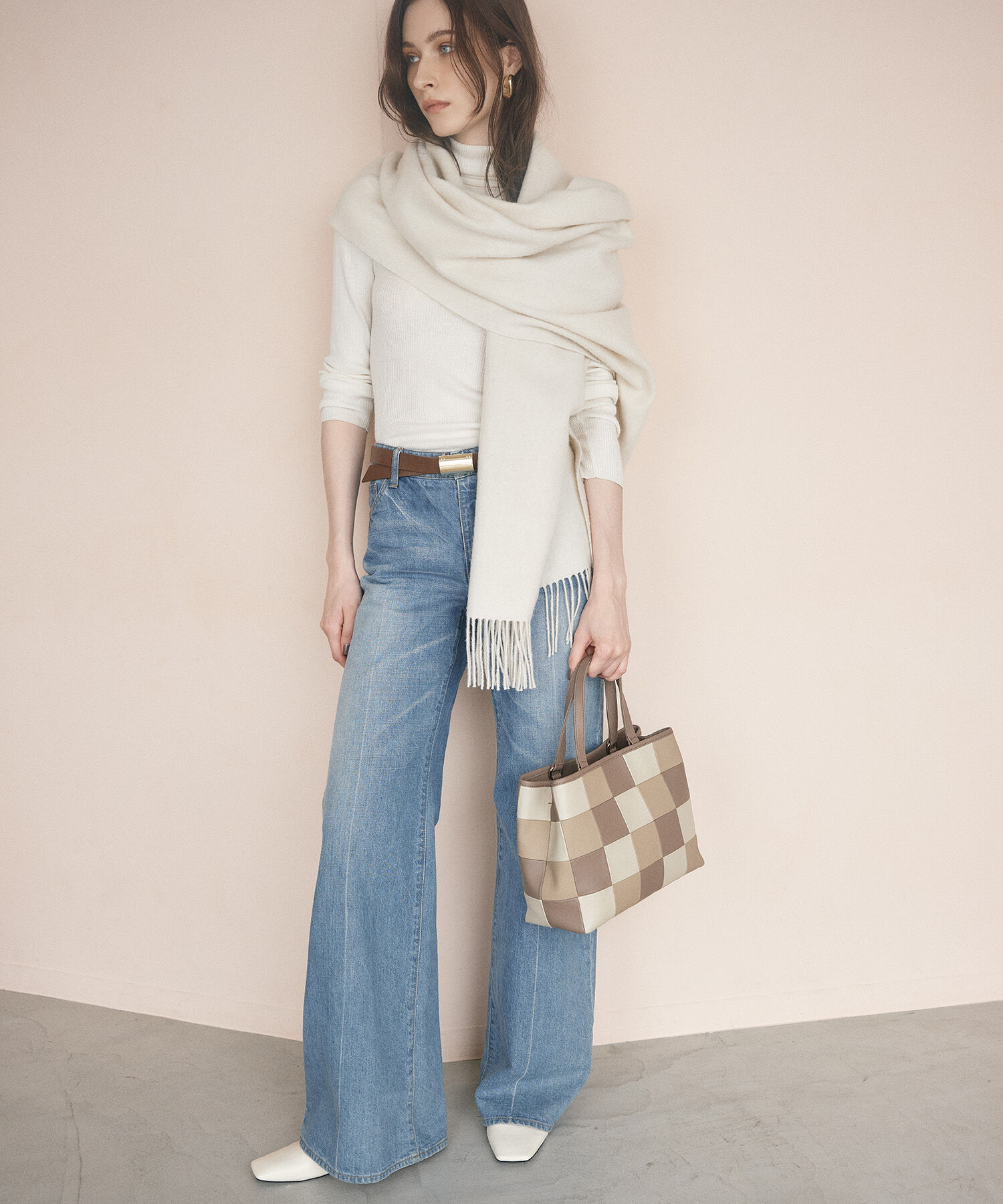 TOPKAPI TREASURE「【TREASURE TOPKAPI】スムースレザー パッチワーク ショルダー付 トートバッグ」|トートバッグ|