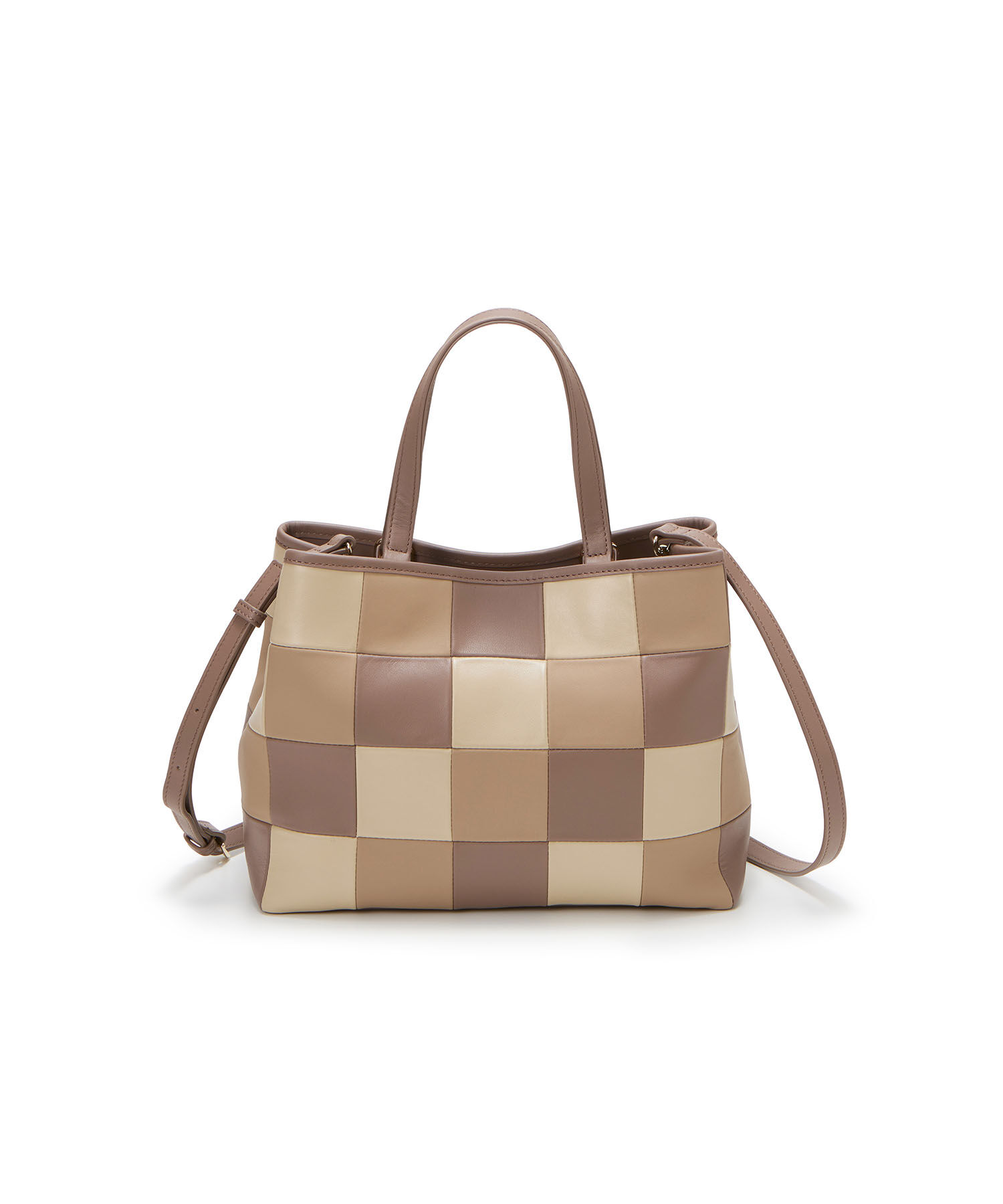 TOPKAPI TREASURE「【TREASURE TOPKAPI】スムースレザー パッチワーク ショルダー付 トートバッグ」|トートバッグ|