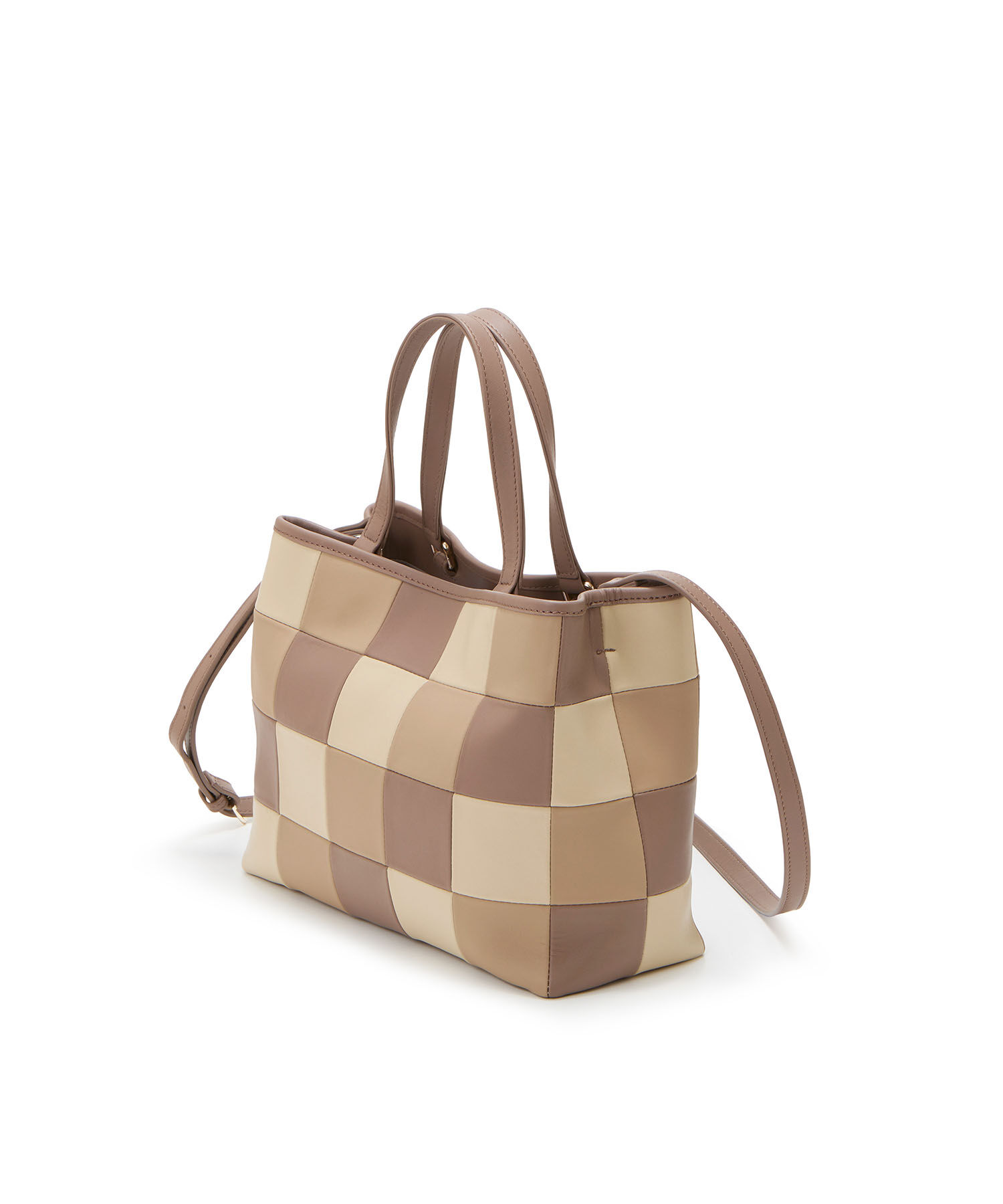 TOPKAPI TREASURE「【TREASURE TOPKAPI】スムースレザー パッチワーク ショルダー付 トートバッグ」|トートバッグ|