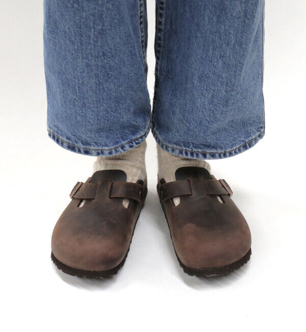 BIRKENSTOCK「【ビルケンシュトック】ボストン/ハバナ ナチュラルレザー/クロッグ メンズ レディース」|サンダル|