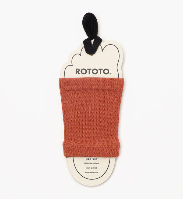 ROTOTO「【ロトト】フットバンド/テラコッタ ポリエステル リサイクルコットン/ソックス」|ソックス|オレンジ系その他
