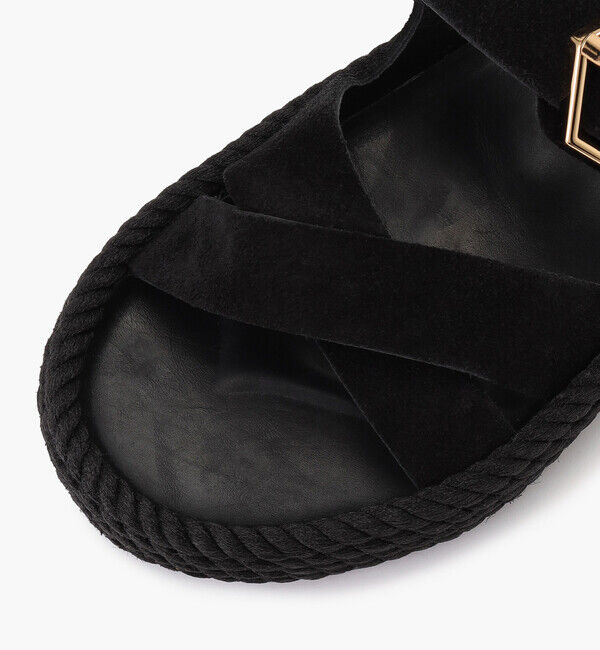 BOHONOMAD「【BOHONOMAD】セビリア/ブラック ベロアレザー/サンダル メンズ レディース/ボホノマド」|サンダル|