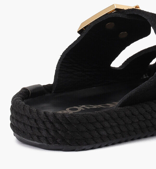 BOHONOMAD「【BOHONOMAD】セビリア/ブラック ベロアレザー/サンダル メンズ レディース/ボホノマド」|サンダル|