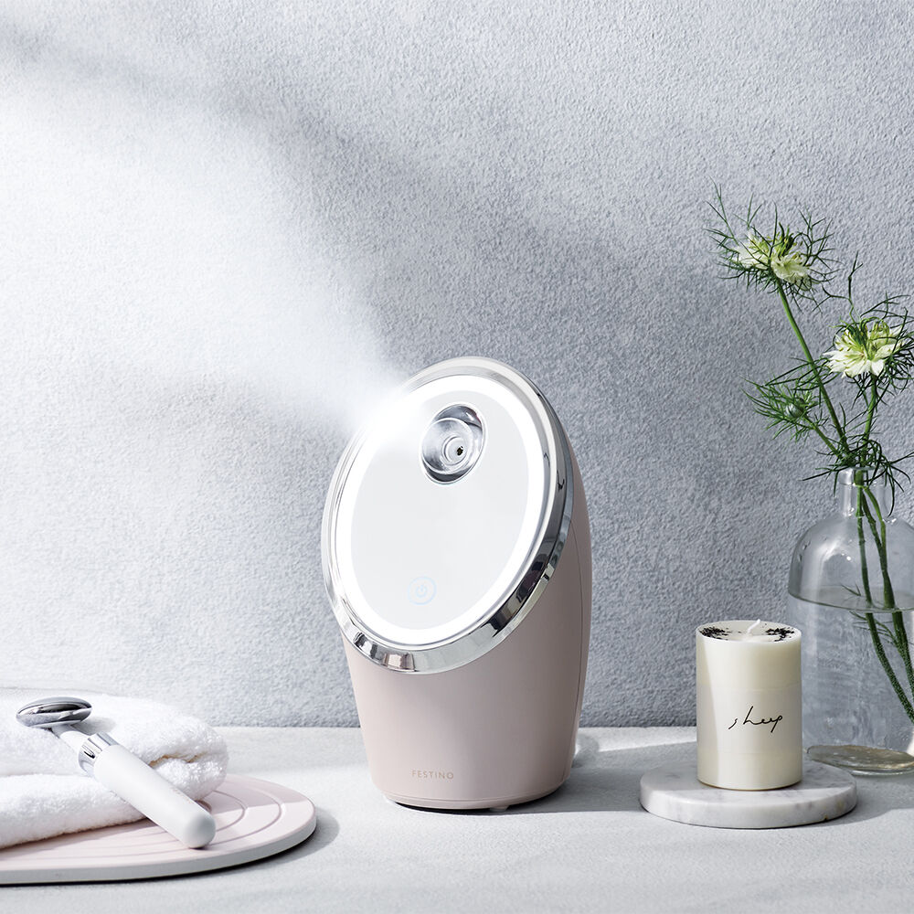 FESTINO「フェスティノ　フェイシャル クレンジング ナノスチーマー SMHB-033」|コスメ雑貨|サンドベージュ