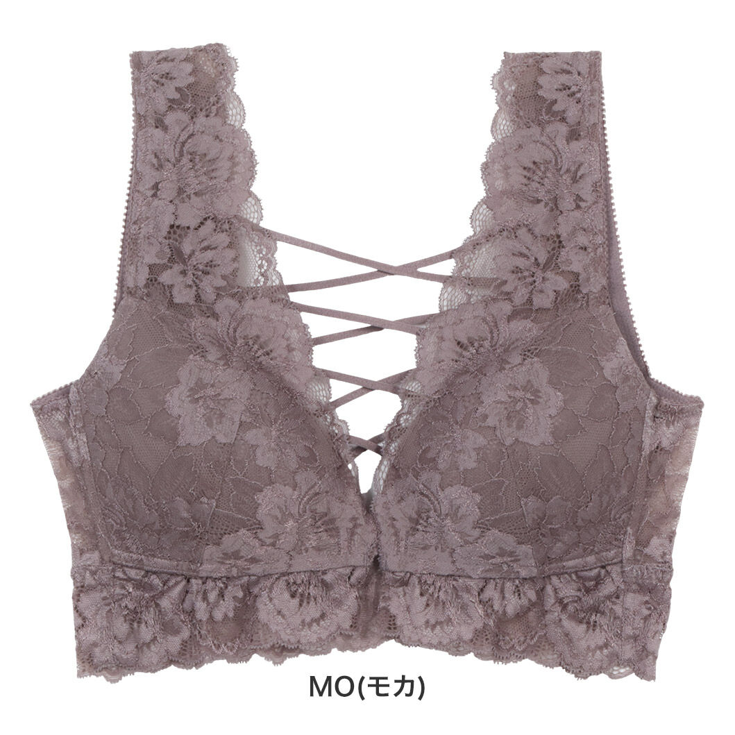 intesucre「アンテシュクレ 背中みせ ハーフトップ フロントホック S-3L IBN336」|インナー|