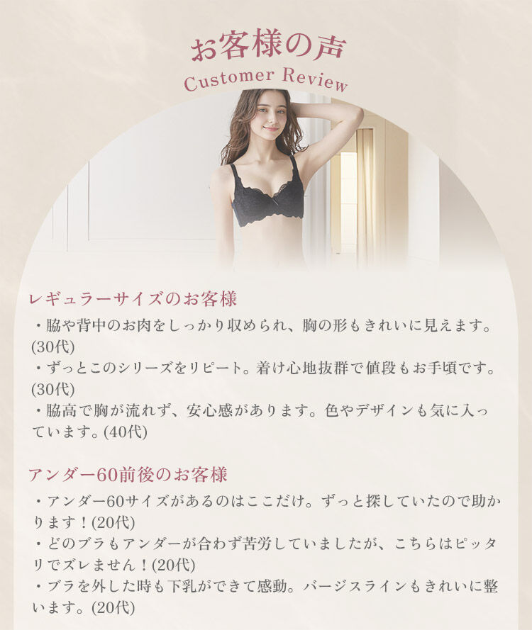 intesucre「アンテシュクレ 脇高ブラ Premium ブラジャー単品 A-K/60-85 TBT002A」|インナー|