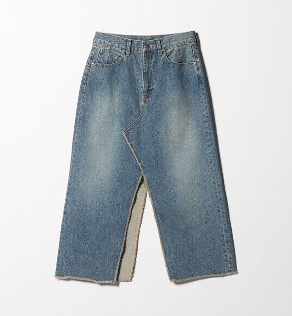 ASTRAET「＜ASTRAET＞13オンス デニム スリットスカート」|タイト|LT.BLUE