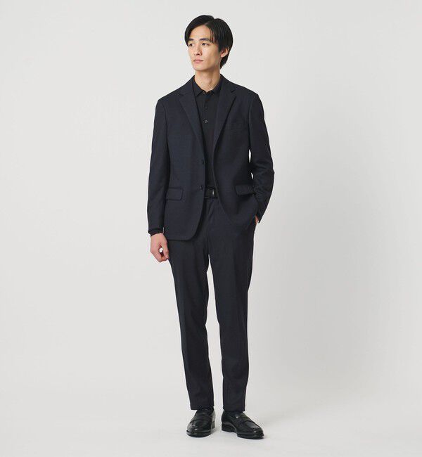 UNITED ARROWS「ホームスパン ジャージー ノープリーツ パンツ UA COZY ウォッシャブル ヨコストレッチ 防しわ」|スーツ|