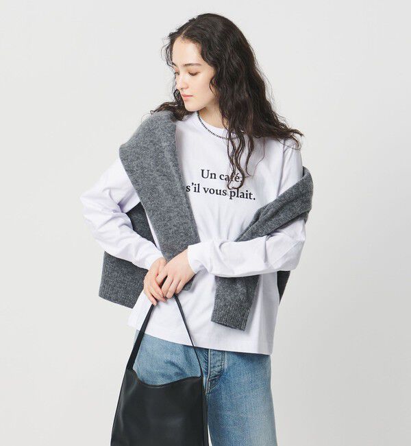 UNITED ARROWS「＜Les Petits Basics＞UN CAFE ロングスリーブ Tシャツ」|Tシャツ・カットソー|WHITE