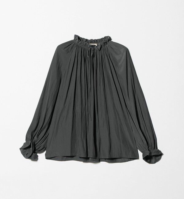 UNITED ARROWS「ボリュームギャザー ブラウス ‐ウォッシャブル‐」|シャツ・ブラウス|DK.GRAY