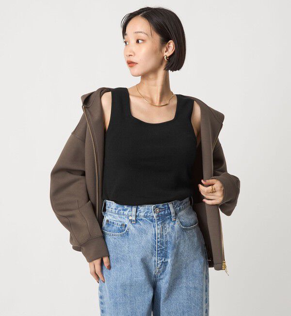 UNITED ARROWS green label relaxing「エブリニット タンクトップ ウォッシャブル」|タンクトップ|BLACK