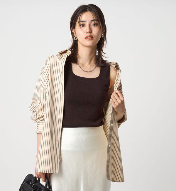 UNITED ARROWS green label relaxing「エブリニット タンクトップ ウォッシャブル」|タンクトップ|DK.BROWN