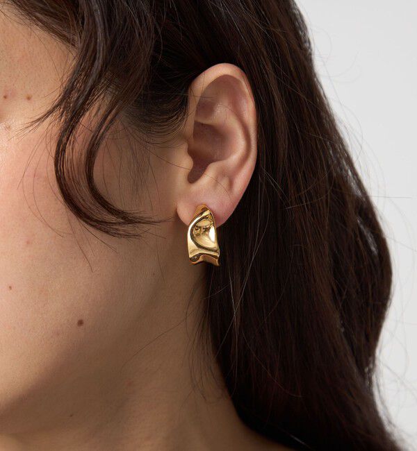 UNITED ARROWS green label relaxing「プレート フープ イヤリング」|イヤリング|GOLD
