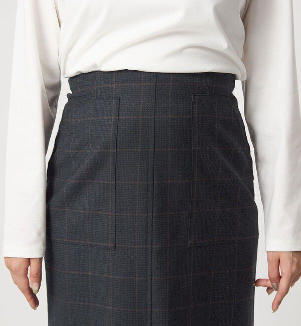 UNITED ARROWS green label relaxing「［size SHORT/TALLあり］キチントボトムス サキソニー Iライン スリム スカート」|タイト|