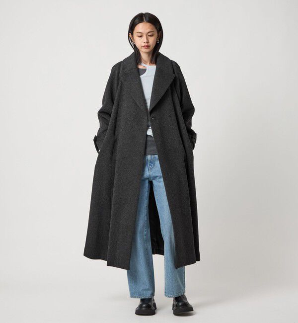 EMMEL REFINES「＜EMMEL REFINES＞EM ベルテッド フレア ロングコート」|その他|