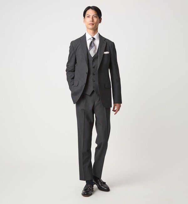 UNITED ARROWS green label relaxing「A+ TWPU バーズアイ 5B スリム ベスト -ウォッシャブル-」|ベスト・ジレ|